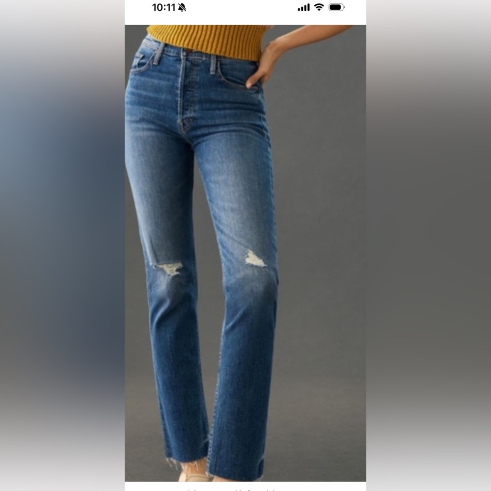 Mother denim /Tom Cat ankle fray in glove trotter